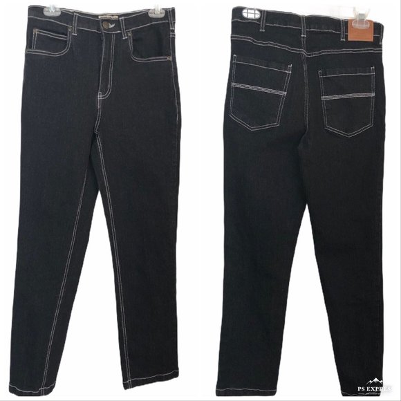 Duke Haband Classic Fit Jeans Men Size 32 Straight Fit Dark Wash Stretch Denim - Picture 1 of 9